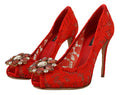 Women's Heel Red Cotton Nylon Silk