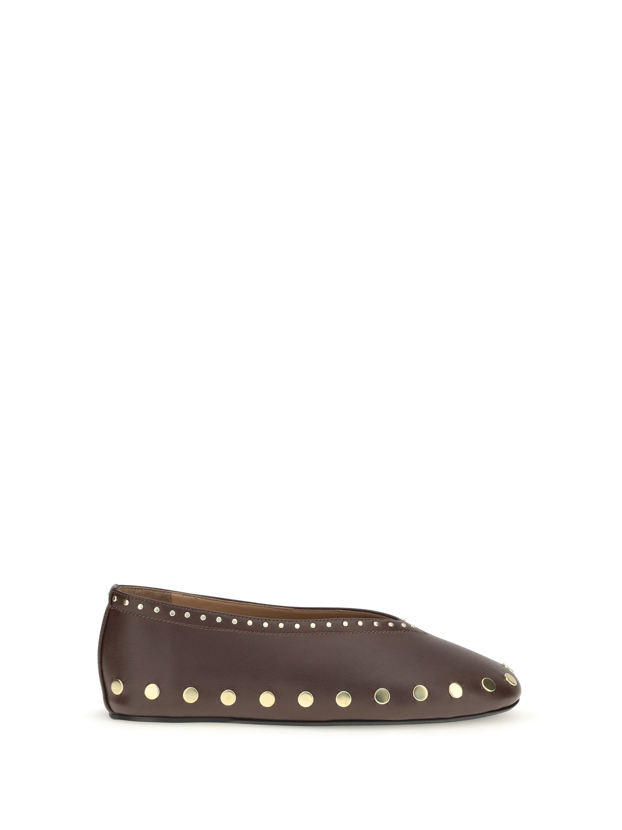 Ganni Jenny Ballerinas Flat — Brown