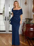 Elegant Wrap Sheath/Column Mother Of The Bride Dresses