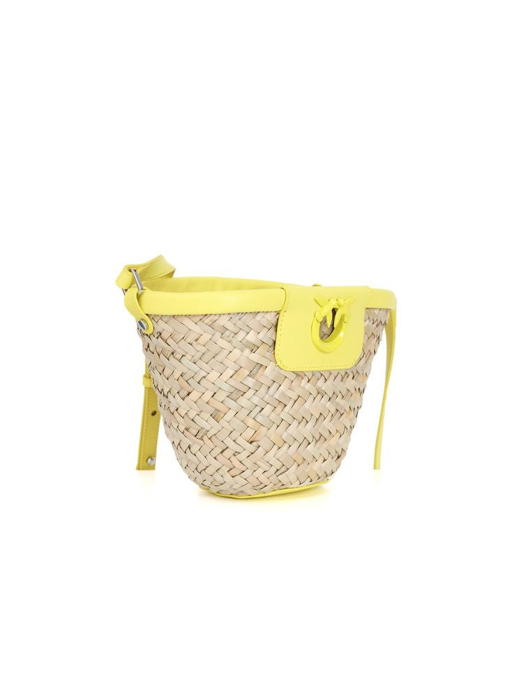 Bolso bombonera Pinko Love Summer — Amarillo