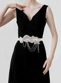 Satin Ribbon Sash/Belt Beading/Rhinestone For Bridal/Bridesmaids