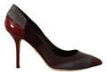 Women's Exotic Leather Colorblock Heel Multicolor Skins