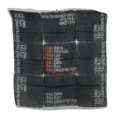 Men's Wool-Viscose Foulard Scarf Black