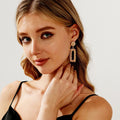 Irregular Geometric Alloy Drop Earrings