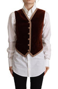 Women's Bordeaux Velvet Cotton V-Neck Sleeveless Vest Top