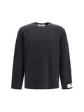 Suéter Golden Goose de lana merino con cuello redondo — Gris