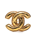 CC Quilted Gold Plated Brooch
