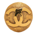CC Gold Plated Round Pin Brooch
