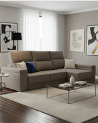Sofá Chaiselongue Amare Salvador gris