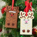 Reno de Navidad Personalizado Fieltro Tarjetero Adorno con Nombre Árbol Decoración Regalo de Navidad para Familia Amigos