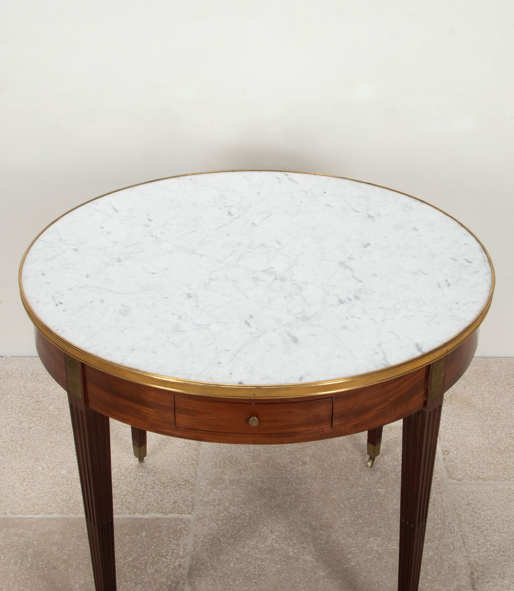 19th Century French Mahogany Bouillotte Table By Sister Parish Design