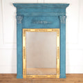 19th Century French Painted Trumeau Mirror By Sister Parish Design