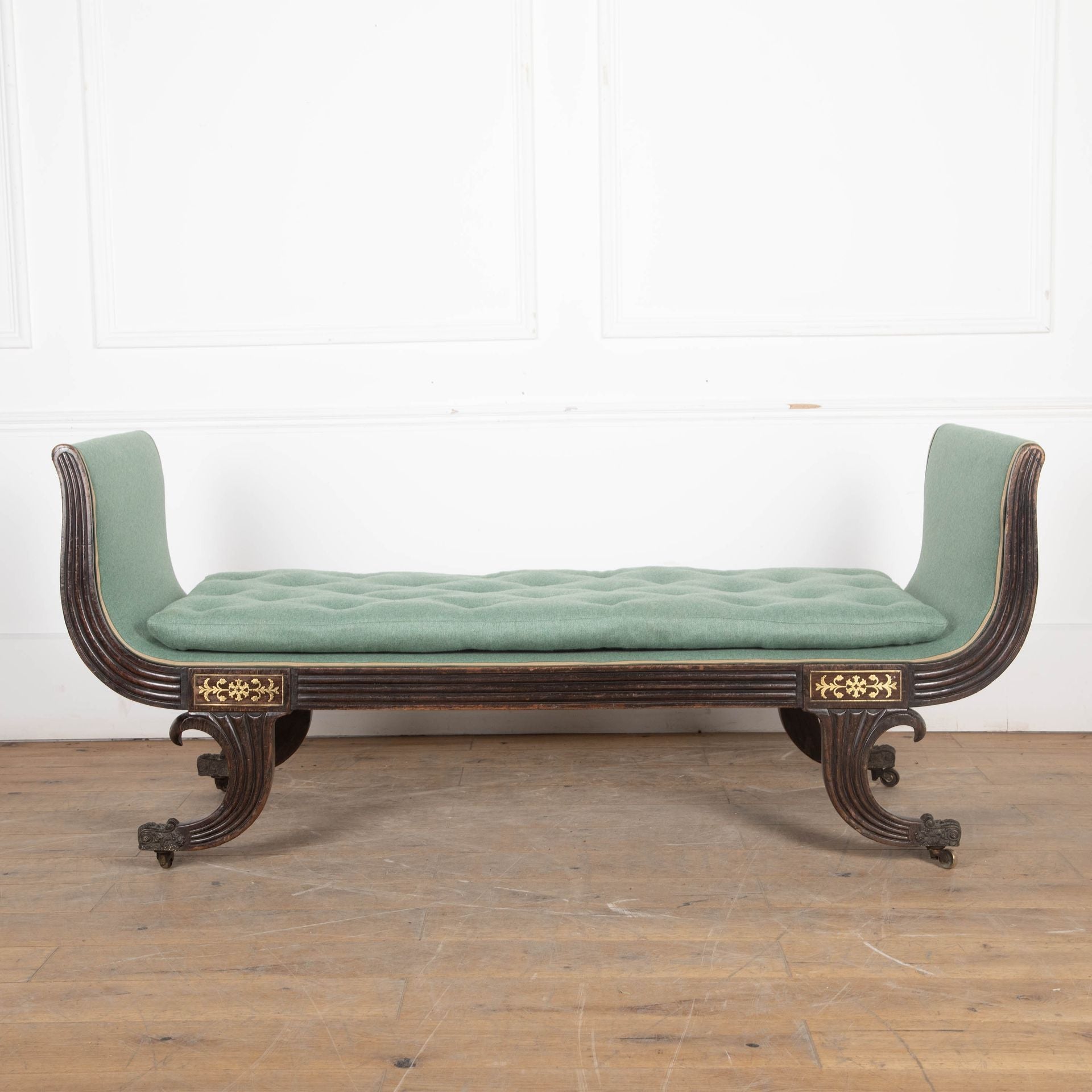 19th Century Regency Rosewood Window Seat or Daybed By Sister Parish Design