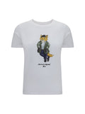 Maison Kitsuné Logo-Print Cotton T-Shirt — White