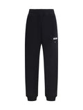 Moschino Logo-Embroidered Cotton Jogger — Black
