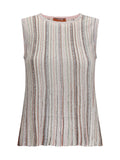 Missoni Ribbed Sequin Tank Top — Pink