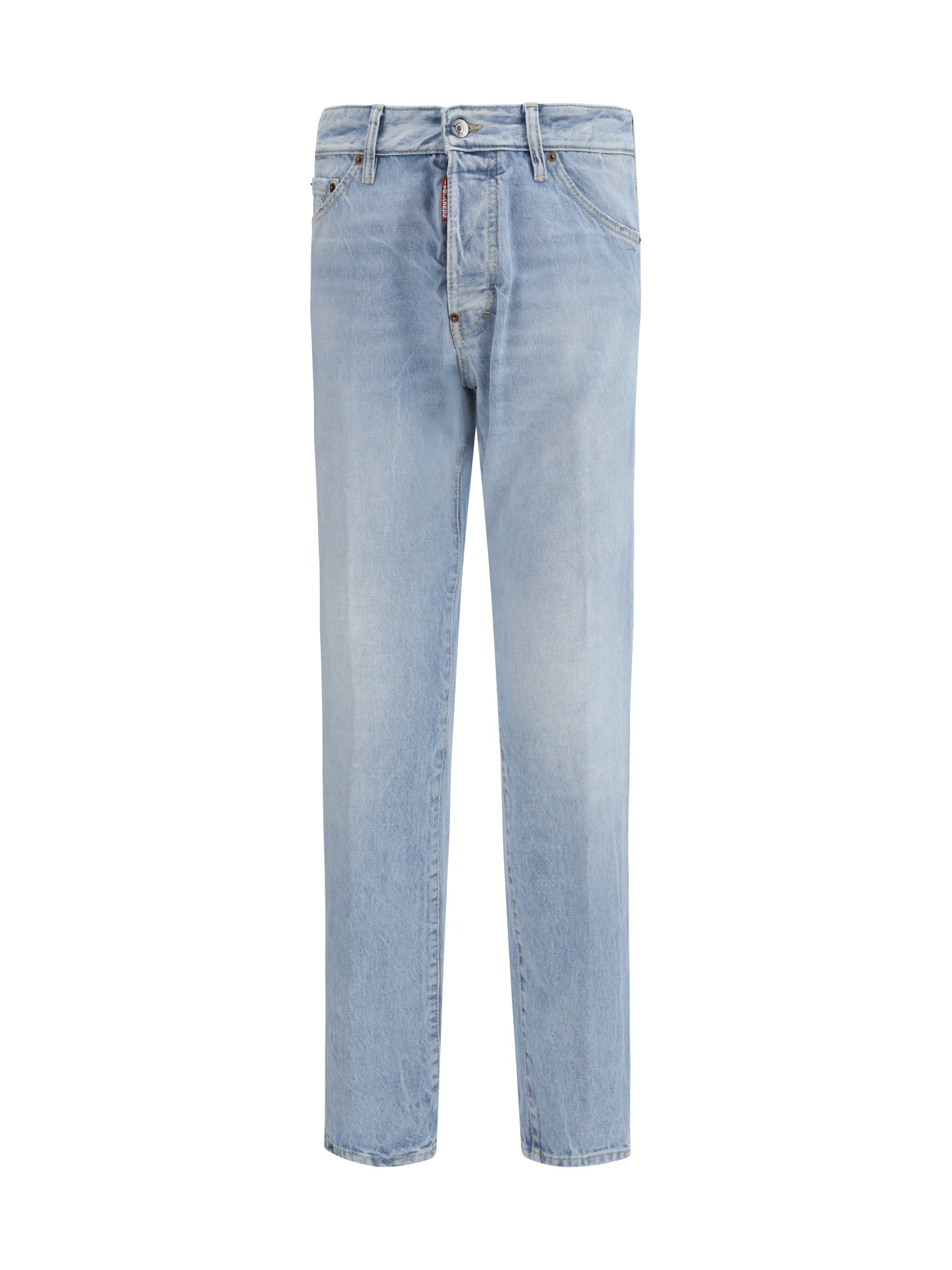 Dsquared2 Belt-Loop Ripped Jeans — Navy