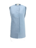 Di Stavnitser Raw-Cut Hem Dress — Blue
