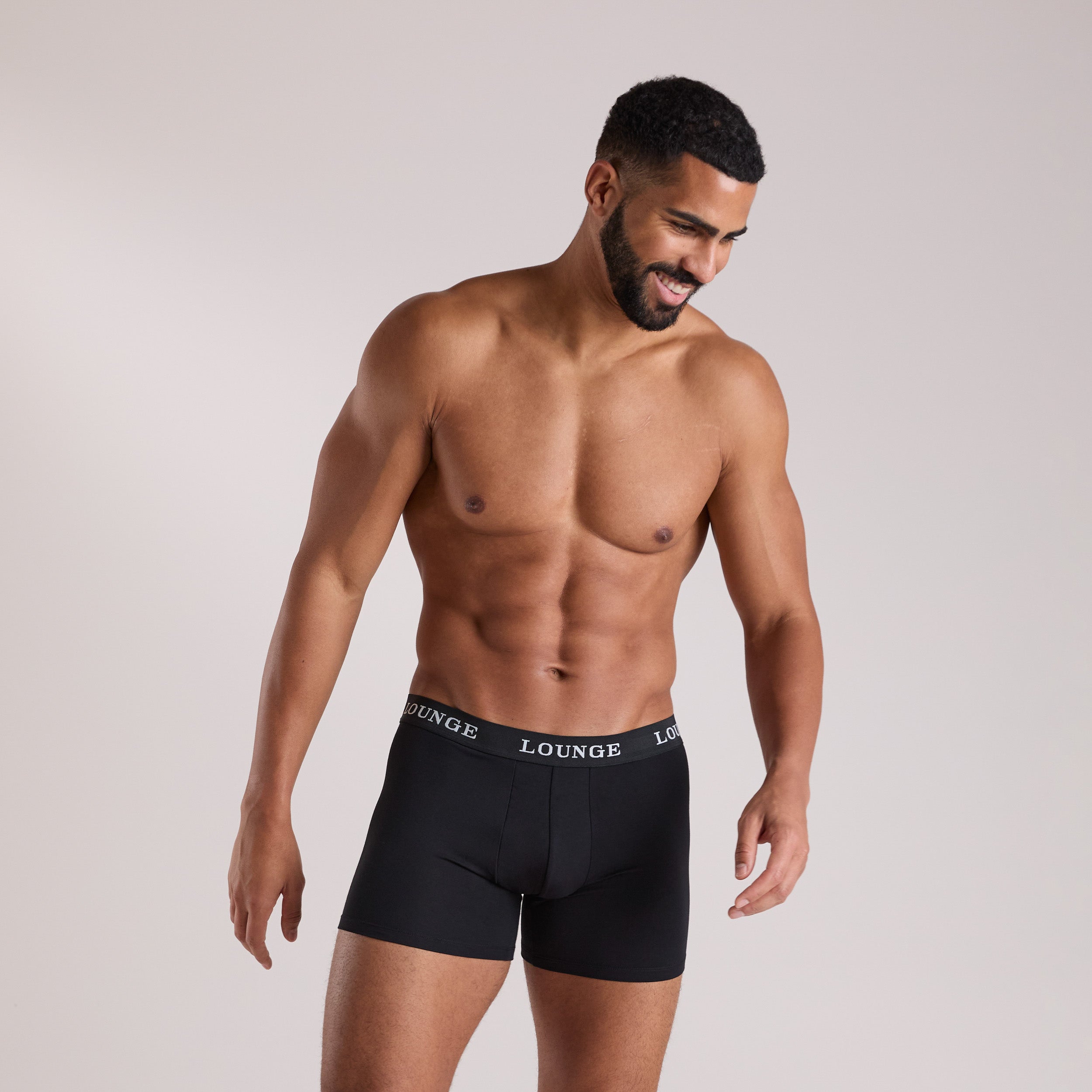 Lounge Underwear Men's Everyday Boxers (3-Pack) - All Black