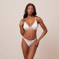 Lounge Underwear Bamboo Triangle Bra - All White