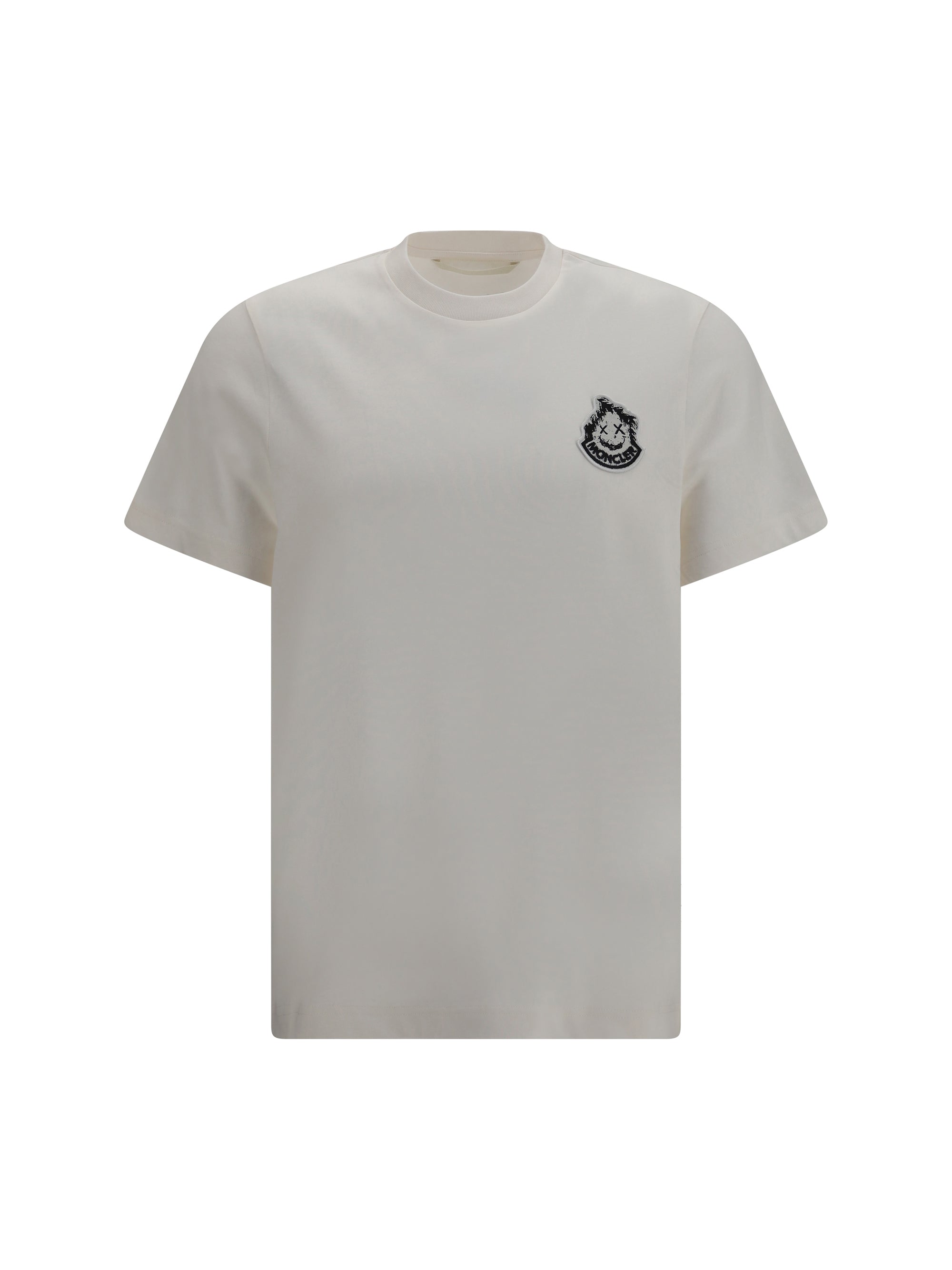 Moncler Logo-Embroidered Cotton T-Shirt — White