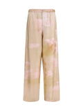 Fabiana Filippi Printed Silk Twill Trousers — Beige