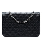 CC Embossed Lambskin Diamond Wallet On Chain