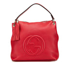 Large Pebbled Calfskin Soho Convertible Hobo