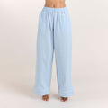 Lounge Underwear Textured Cotton Pyjama Bottoms - Blue
