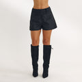 Lounge Underwear Suedette Shorts - Black