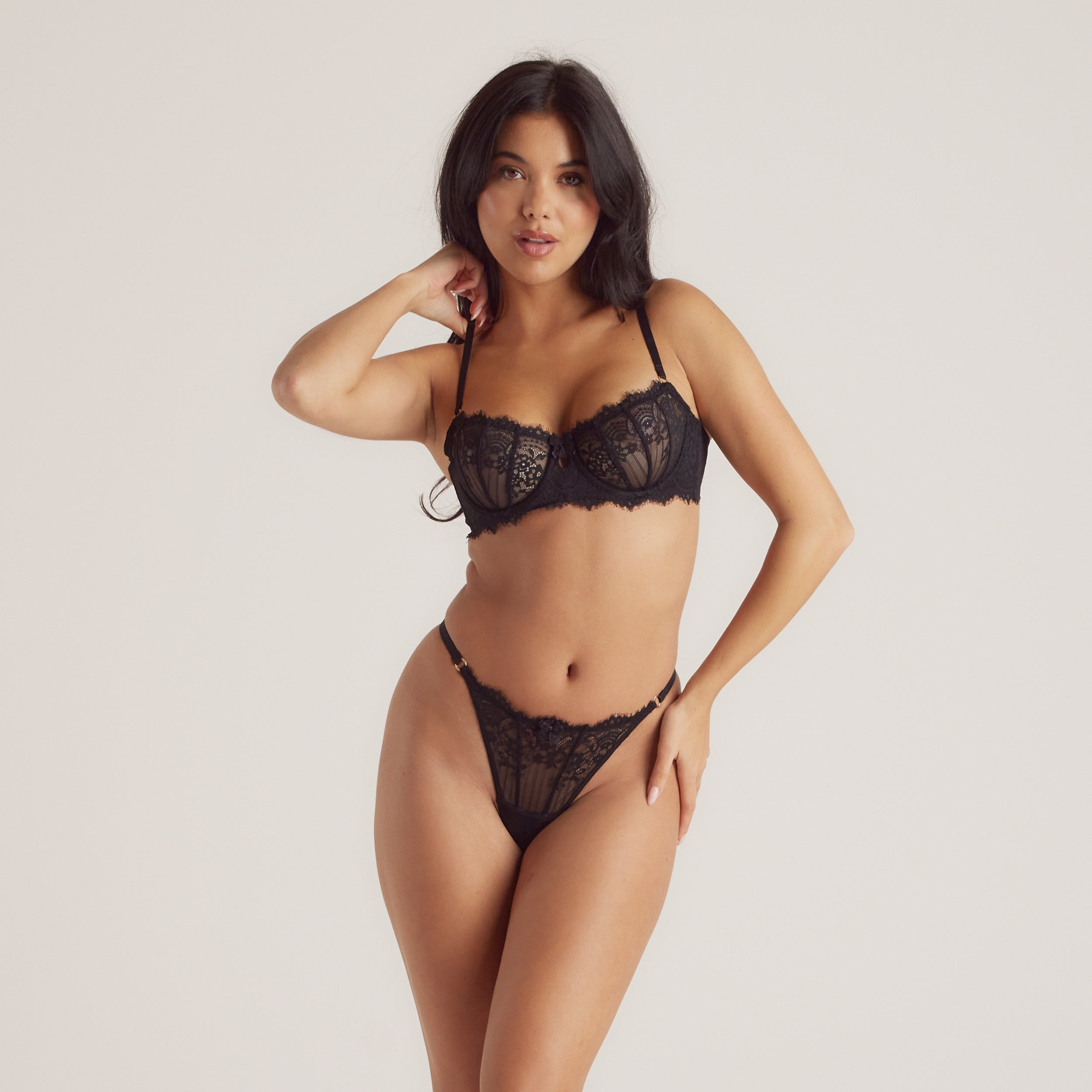 Lounge Underwear Tempt Balcony Bra - Black