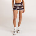 Lounge Underwear Knitted Shorts - Brown Stripe
