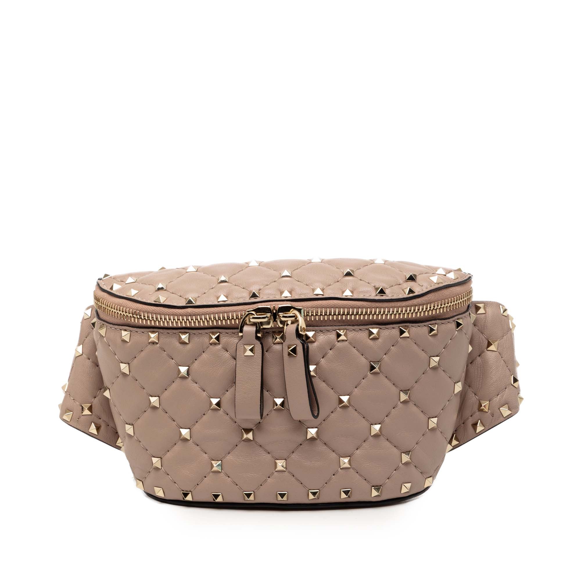Nappa Rockstud Spike Belt Bag
