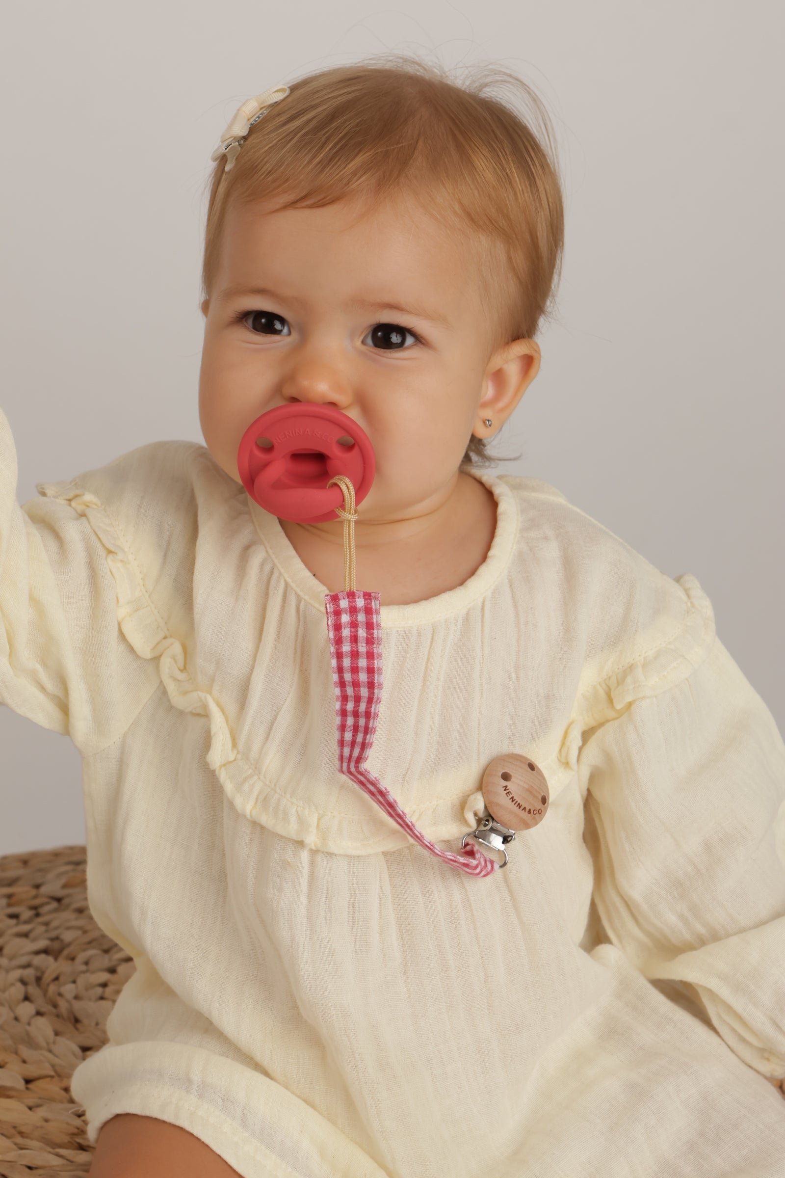 Chupetero Pack x 2 DIAMOND Rosa + Rosa Vichy vichy By Nenina & Co