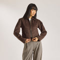 Lounge Underwear Suedette Jacket - Chocolate