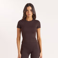 Lounge Underwear Classic Fitted Top - Coffee Bean