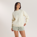 Lounge Underwear Cable-Knit Jumper - Cream