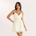 Lounge Underwear Wrap Detail Mini Dress - Cream Floral