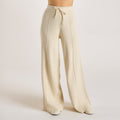 Lounge Underwear Wide Leg Knitted Trousers - Cream