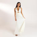 Lounge Underwear Ruched Tencel Maxi Dress - Cream