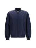 Valentino Nylon with Ruffled Cuffs Jacket — Navy