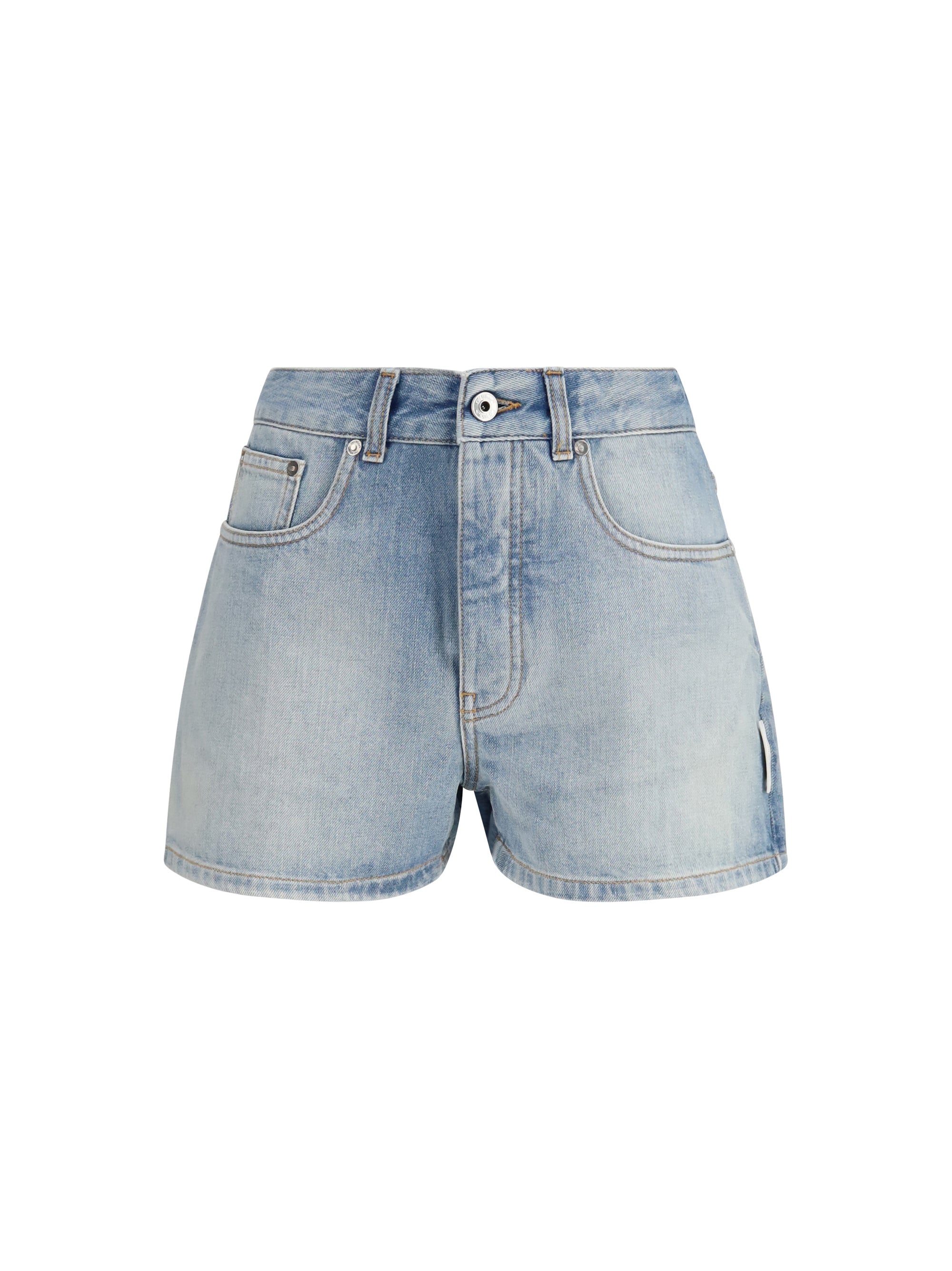 Off-White Doll Denim Shorts — White