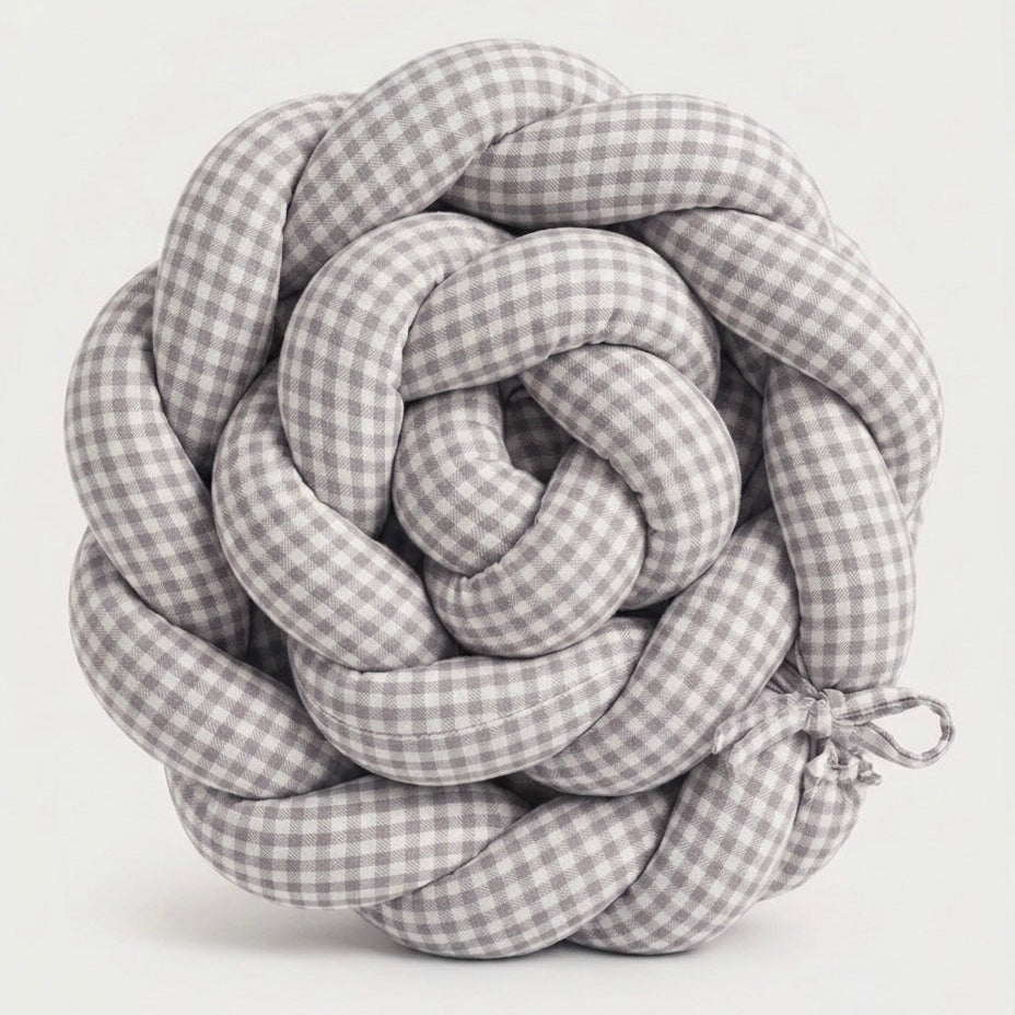 TRENZA PROTECTORA CAPAZO de COCHECITO | Cuadro Vichy Gris