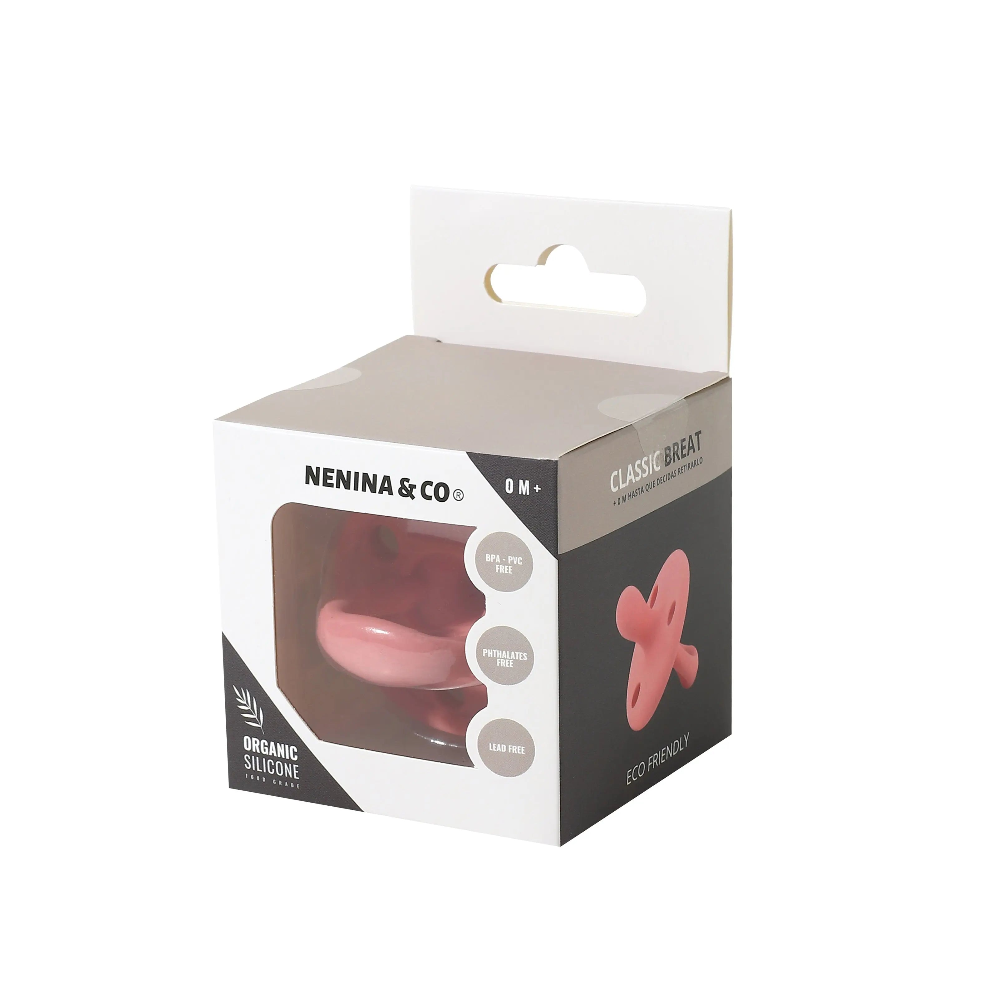 Kit 2 Chupetes Clásicos para Bebé Rosa y Blue | Silicona Orgánica Nenina & Co