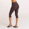 Lounge Underwear ContourSoft Capri Leggings - Dark Chocolate