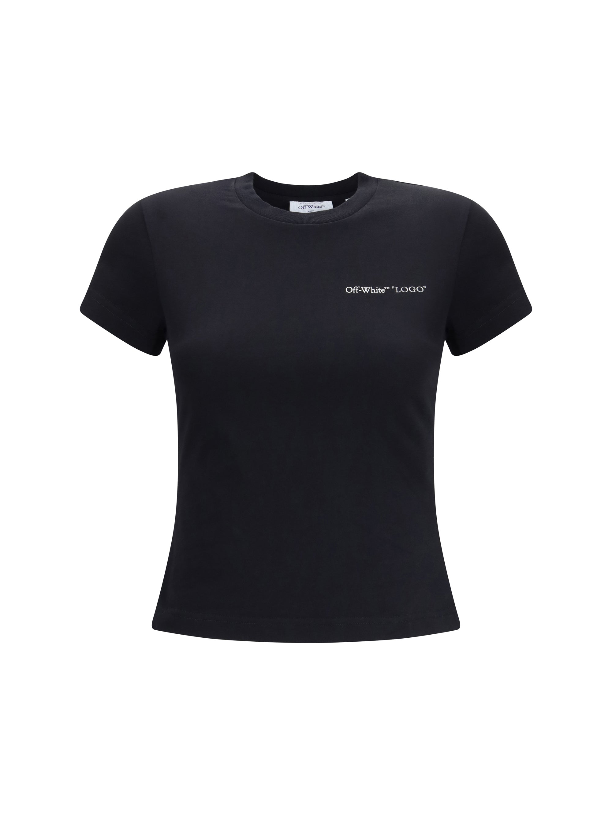 Off-White Logo-Printed Cotton T-Shirt — Black