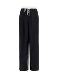 Kiton Silk Trousers — Black
