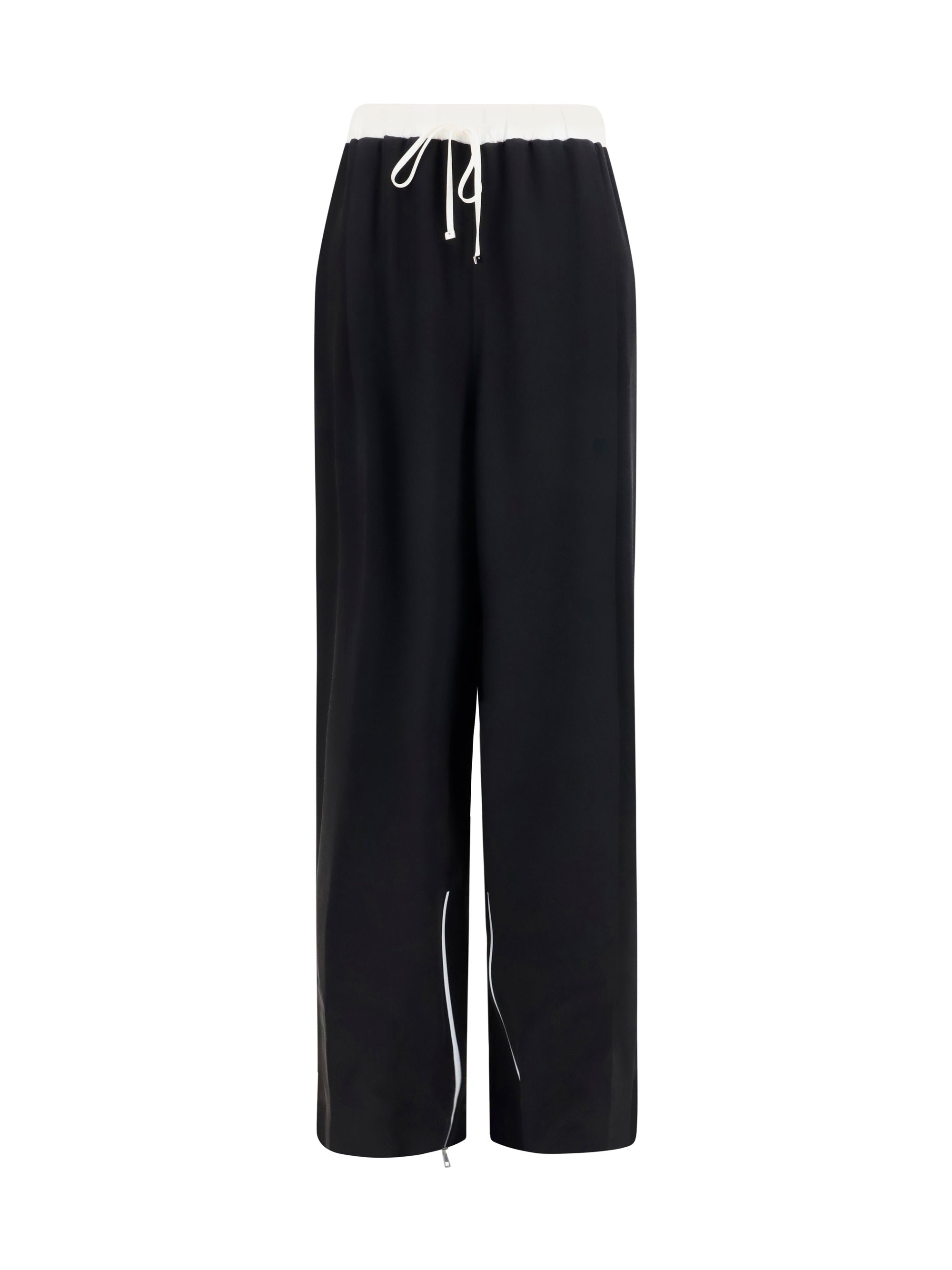 Kiton Silk Trousers — Black