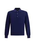 Tom Ford Long-Sleeved Cotton Polo — Navy