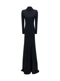 Tom Ford Long-Sleeved Evening Dress — Black